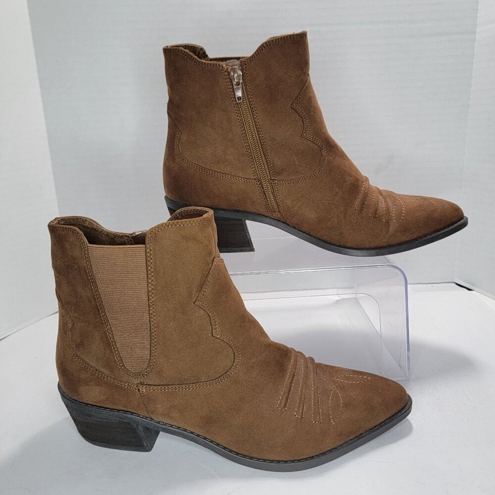 Carlos by Santana Womens‎ 9.5 Brown Western Style Ankle Boots Country Concert